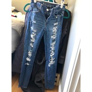 AE RIPPED JEGGINGS